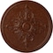 Ekena Millwork Milton Ceiling Medallion (Canopies up to 7 7/8"), 40 5/8"OD x 1 3/4"P, Burnished Mahogany Crackle CM40MIBMC - alternate 1